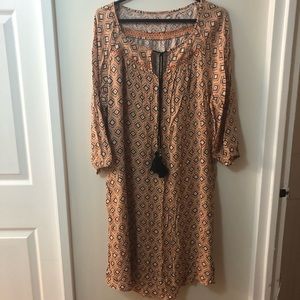 Love & Legend patterned long sleeve dress